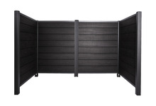 HORTUS skraldeskjul komposit antracit 121 x 258 x 95 cm